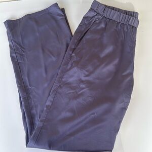 Eileen Fisher Gray Wide Leg Pants with Elastic Waistband